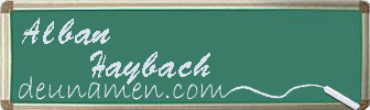 Alban Haybach Visitenkarte